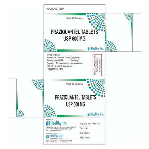 600Mg Praziquantel Tablets Usp Grade: Medicine Grade