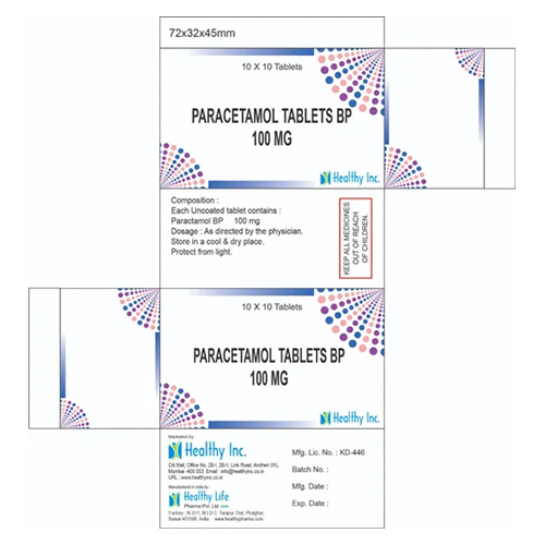 100mg Paracetamol Tablets BP