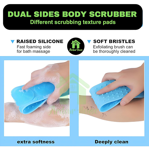 Dual Sides Body Scrubber - Silicon Material | Designed for Adults, Versatile for Exfoliating and Cleansing, Ergonomic Grip for Comfortable Use