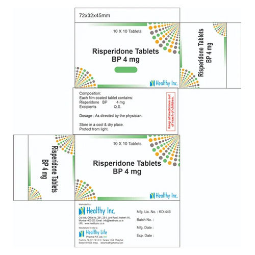 4Mg Risperidone Tablets Bp Grade: Medicine Grade