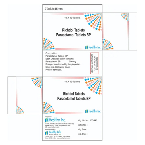 500mg Paracetamol Tablets BP