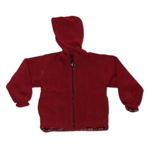 Red School Uniform Fleece Zip Jacket