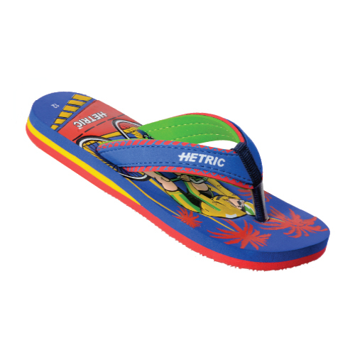 Royal Blue And Red Color Boys Slipper