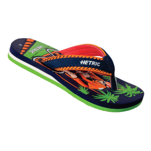 Navy Green Color Boys Slipper