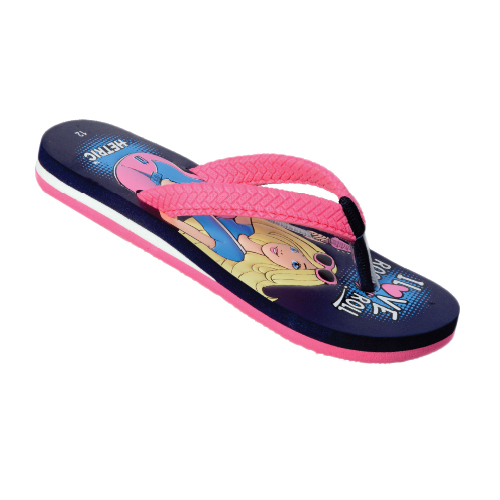 Navy And Pink Color Girl Slipper