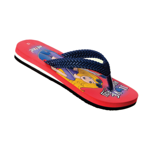 Red And Navy Color Girl Slipper