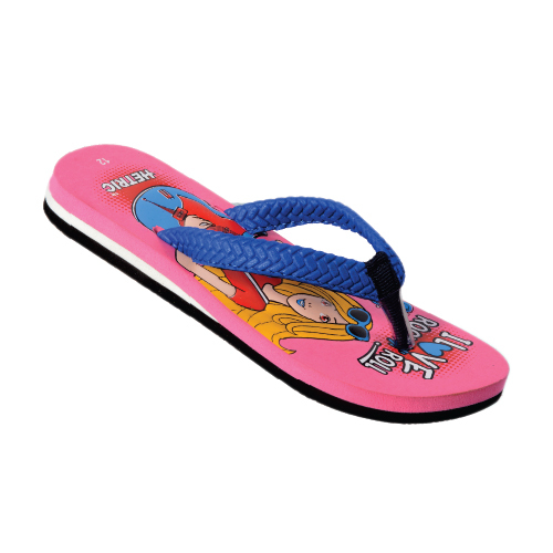 Pink And Royal Blue Color Girl Slipper
