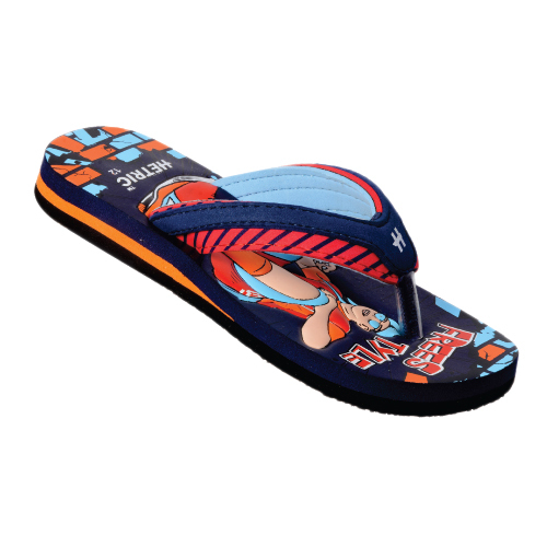 Navy And Orange Color Gents Slipper