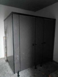 U-shape Toilet Partitions - 450mm Diameter Compartment, 800mm Width X 1500mm Depth, Inward-opening Door 600mm Wide