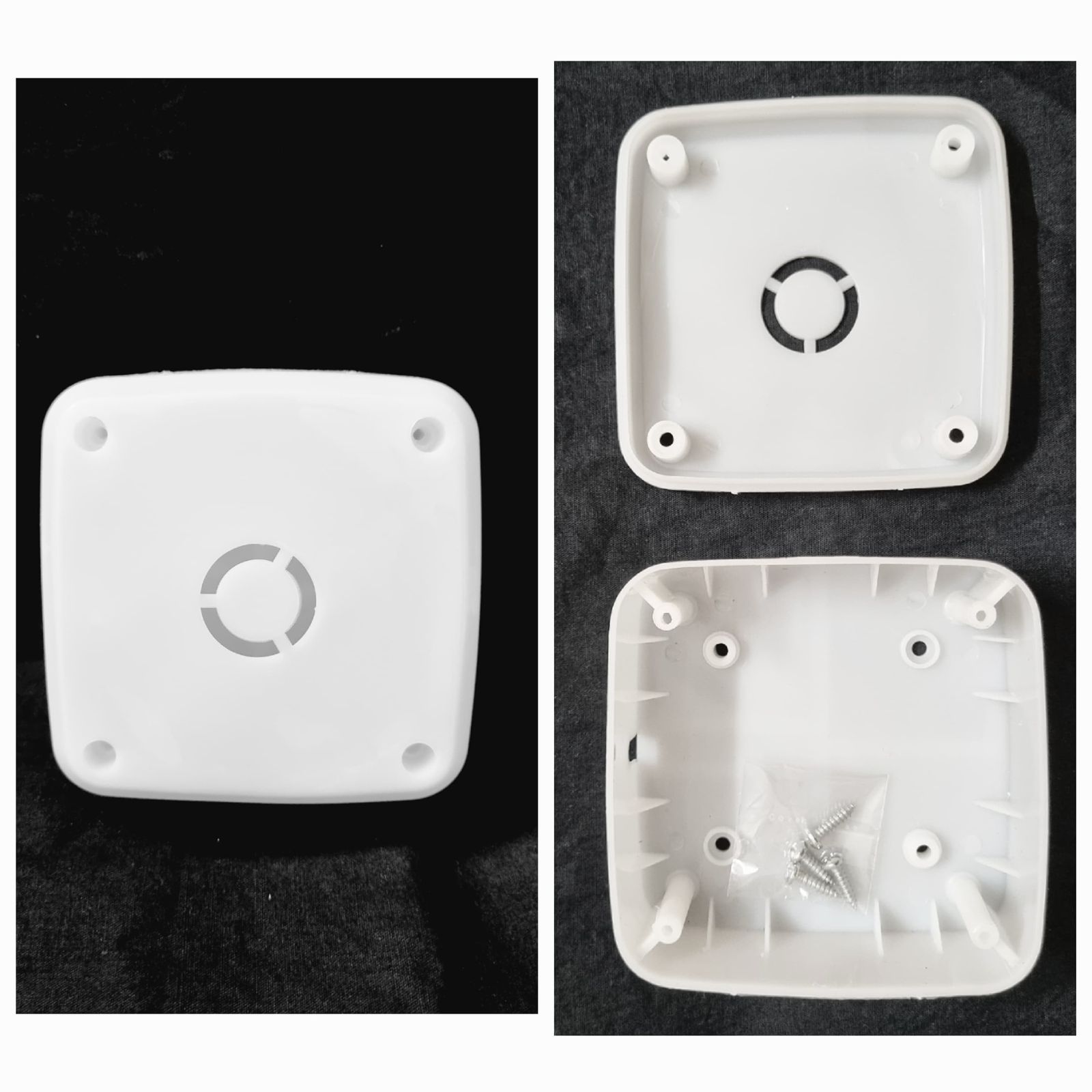 Cctv Junction Box - Pvc Material, 4x4x2 Inches | Indoor/outdoor Use, Heavy Duty, 1-year Warranty, 550 Pcs Bulk Packaging