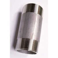 Hot Rolled Stainless Steel Pipe Nipple - Ss 304 & 316,  Polished Silver Surface Finish, Industrial Pipe Connector, Various Sizes Available
