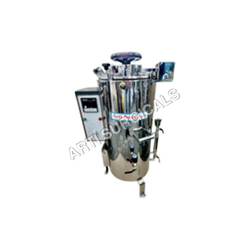 Vertical Single Lever Autoclave - Stainless Steel, 12x20 inches, Silver Color | Automatic Operation for Industrial Use