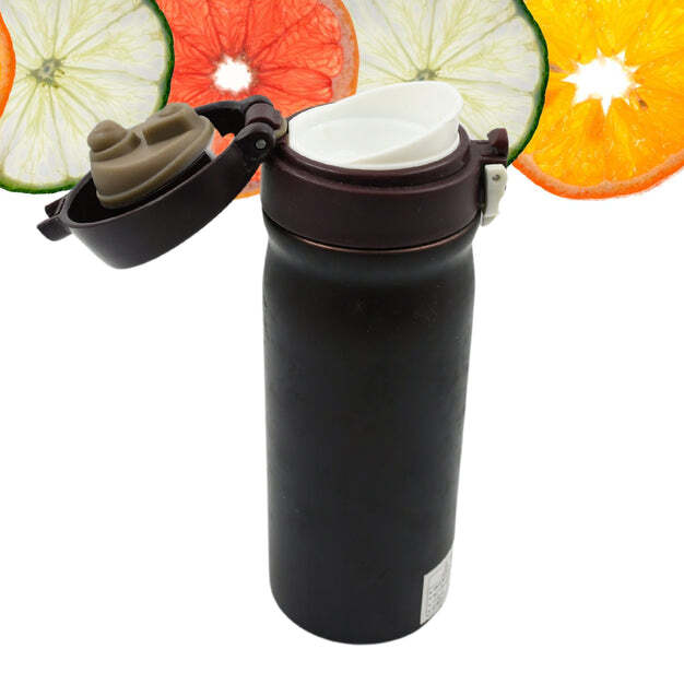 STAINLESS STEEL WATER BOTTLE LEAK PROOF RUST PROOF HOT  COLD DRINKS GYM SIPPER   (350 ML)  (12760)