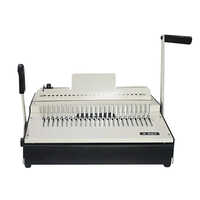 Comb With Wiro Binding Machine - Metal And Abs Plastic, 420x350x190 Mm, Grey/black | Manual Punching, Adjustable Margin, Up To 450 Sheets Binding