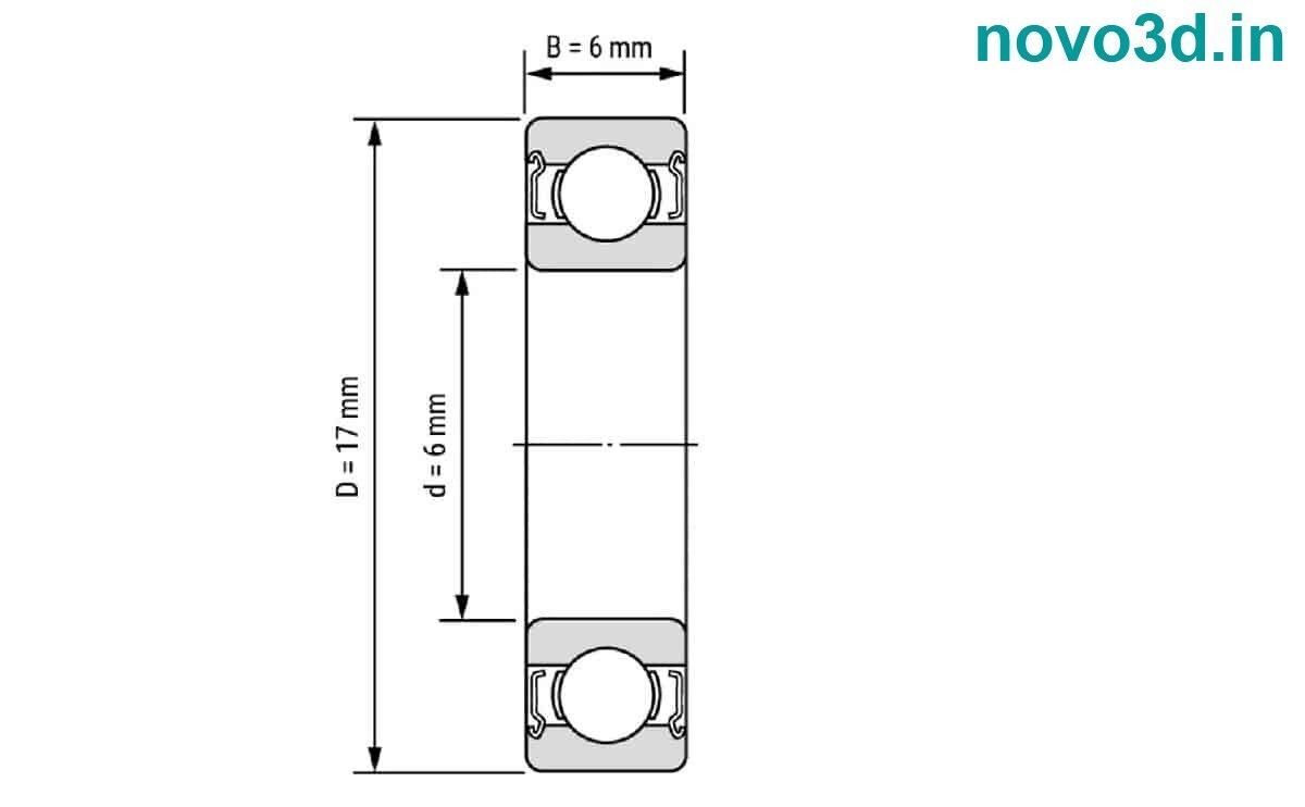 606ZZ bearing metal shielded bearing 6mm bore bearing 606zz dimension 6mmx17mmx6mm