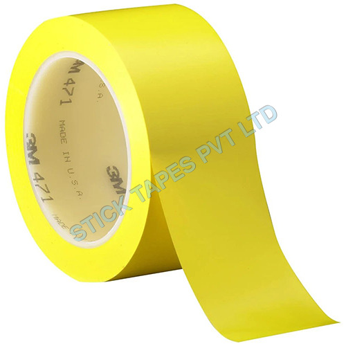 Self Adhesive Tapes - PVC Material,  Single Side Hot Melt Adhesive, Yellow Color | Ideal for Carton Sealing and Packaging Applications