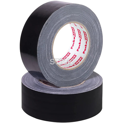 Black Gaffer Tape - Cloth-Backed, 5cm x 30m, Black | Strong Adhesive, High Tensile Strength, Single-Sided, 0.25mm Thickness