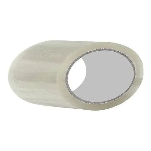 Transparent BOPP Tape - 48mm Width, Single Sided Acrylic Adhesive, 30m Length, White Color for Business Use