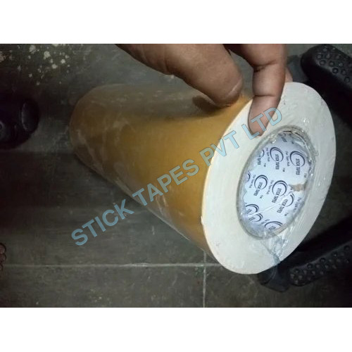 Double Sided Cloth Tape - BOPP Material, 6 Meter Length, Yellow Color | Eco-Friendly, Waterproof, Acrylic Pressure Sensitive Adhesive