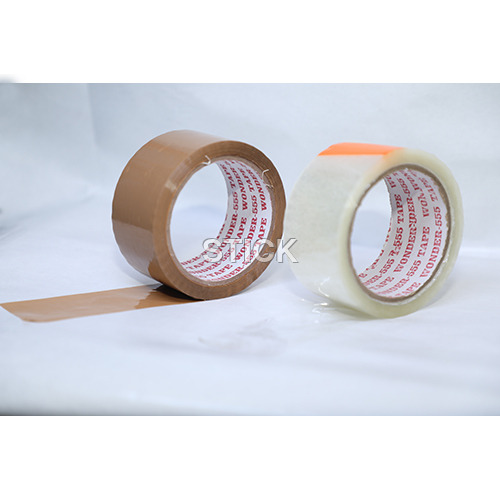 BOPP Tapes - Biaxially Oriented Polypropylene, Transparent Brown Color | Strong Peeling Strength, Pressure Sensitive Adhesive, Moderate Elongation, Long-lasting Shelf Life
