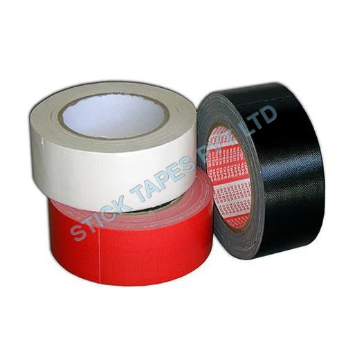 Cloth Tapes - Cloth Material, Varies Lengths (10m to 20m), Black, White, Red Colors, High Peeling Strength, Moderate Elongation, 0.2mm - 0.3mm Thickness, Single-Sided Rubber Adhesive