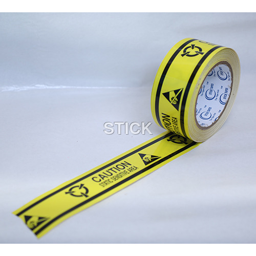 Esd Flooring Tape - Laminated Material, Single Sided, Yellow Color | Acrylic Adhesive, Heat-Resistant, Pressure Sensitive
