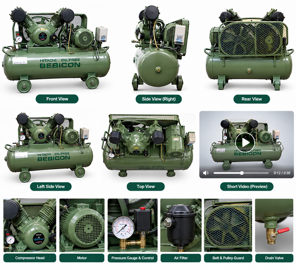 Oil Free Air Compressor - Color: Customized
