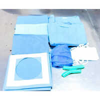 Disposable Surgical Dressing Kit - Non-woven Material, Sterilized, Sky Blue And White, Single-use For Hygiene And Wound Care