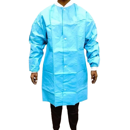 Sky Blue Disposable Lab Coat