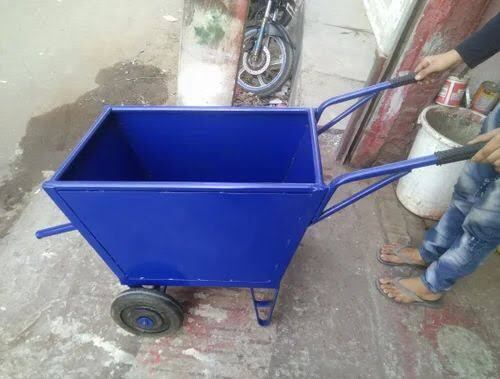 Double wheel cement trolley