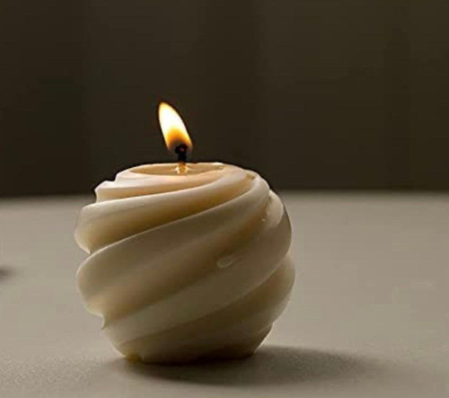 SMALL SPIRAL BALL SHAPE CANDLE
