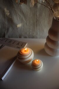 SMALL SPIRAL BALL SHAPE CANDLE