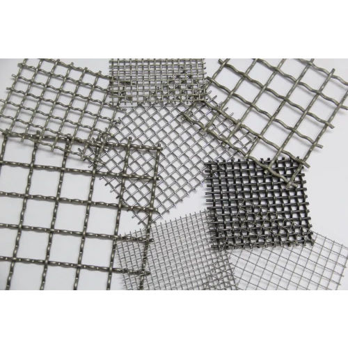 Silver Carbon Steel And Crimped Wire Mesh