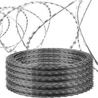 Razor Barbed Wire - Durable Stainless Steel, Sleek Silver Finish for Enhanced Security and Trespasser Deterrence