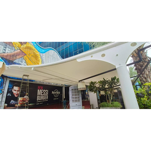 Cafe Covering S Shape Tensile Shed