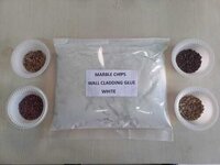 Marble Chips Adhesive - 25 Kg Bag, White Color, Polished Surface Finishing, Ideal For Wall Cladding And Floor Applications