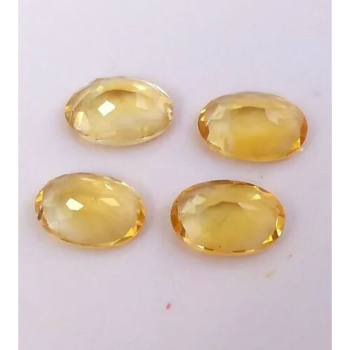Natural Gemstone Yellow Oval Citrine