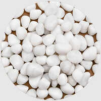 Agate Gemstone White Pebbles (White, Medium, Polished)