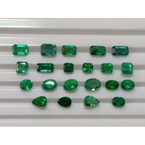 Natural Green Zambian Emerald Mix Shape, Mix Size, Cut Loose Gemstone