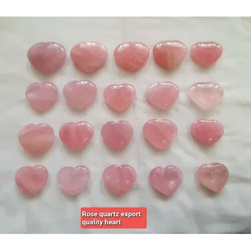 Puffy Rose Quartz Heart
