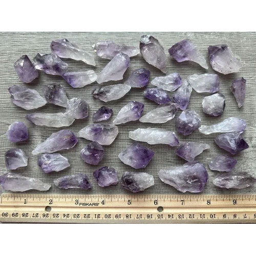 Amethyst natural point 1 - 2.25 inches brazilian rough amethyst point purple healing crystals