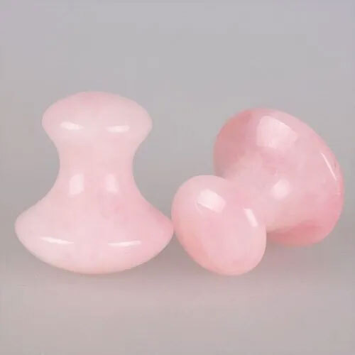 Rose Quartz Mushroom Massager Crystal Healing Massage Rose Quartz Crystal Massage, Massage Tools