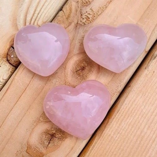 Rose Quartz Heart - Healing Crystal - Puffy Heart Gemstone - Heart Crystals - Crystal Heart - Love