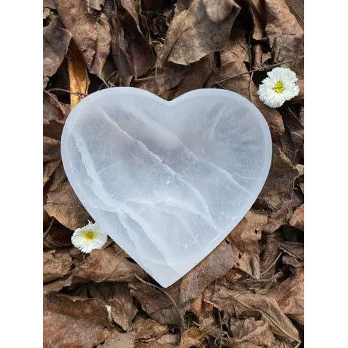 Selenite Heart shape Crystal Bowl