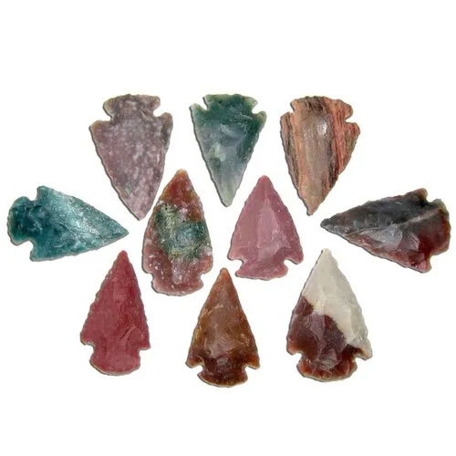 Arrowheads Authentic Hand Crafted Agate Gemstone Arrow Heads