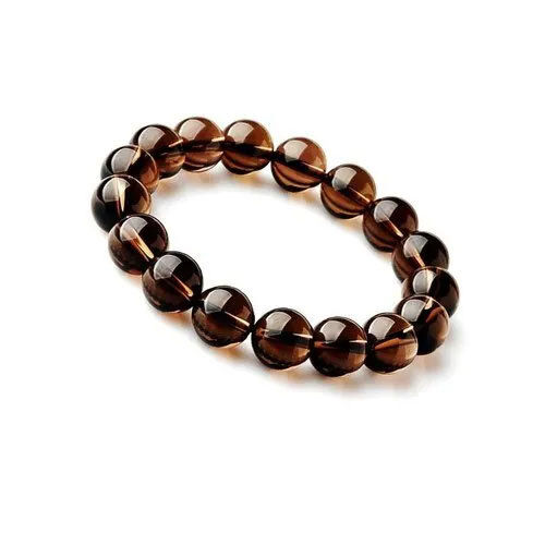 10mm Smoky Quartz Bracelet, Smokey Quartz Jewelry, Gemstone Bracelet, Delicate Bracelets For Women