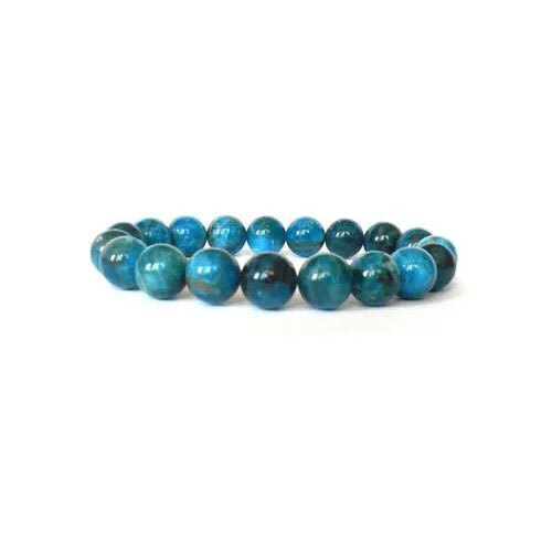 Genuine Blue Apatite Bracelet, AAA Grade Stacking Bracelet Healing Gemstone for Weight Loss