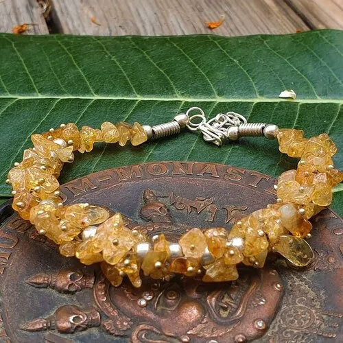 Citrine Chip Bracelet, Gemstone Bracelet, Gift For Best Friend, Citrine Jewelry, Crystal Jewelry