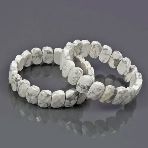 Howlite Natural Crystal-Stone Bracelet for Unisex