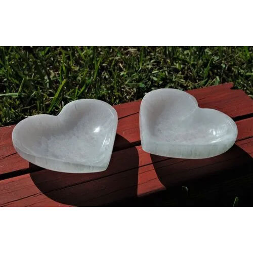 Selenite Heart 5 Crystal Bowl